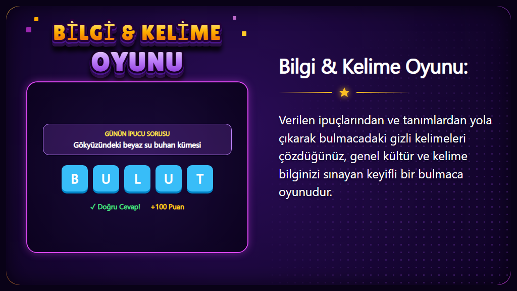 Bilgi & Kelime Oyunu